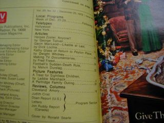 Cal.  Dec 23 1972 TV Guide CHRISTMAS Partridge Family David Cassidy Gavin MacLeod 2