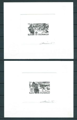 Monaco,  1988,  Olympic,  Signed Artist Die Proofs,  Compl,  Rare