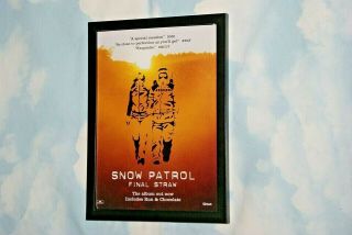 Snow Patrol Framed A4 Rare 2003 `final Straw` Album Band Promo Poster