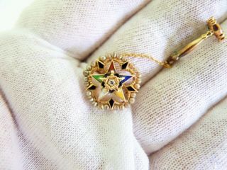 Beautful Antique Masonic Jewelry Gold Brooch Pendant I Have More