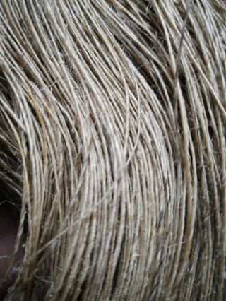 Antique 19thC homespun raw Flax Yarn Treads 1400meters/820g 3