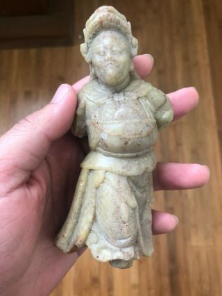Vintage Chinese Stone Hand Carved General Figure