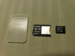 Sandisk M2 16gb Memory Card,  Adapter For Psp Go,  (rare)