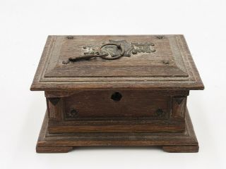 Antique Hand Carved Wooden Box For Restoration T77