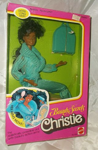 Vintage 1979 Aa Barbie Beauty Secrets Christie Doll - Nrfb - Nos - Very Rare