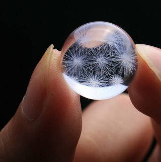 6.  8g Find Rare Natural Pretty Snowflake Phantom Quartz Crystal Sphere Ball14