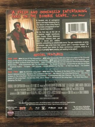 Return of the Living Dead Blu - ray Scream Factory OOP SLIPCOVER RARE shrink wrap 3