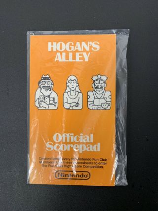 Nintendo Fun Club Official Scorepad Hogan’s Alley Nes 1987 Rare Collectible