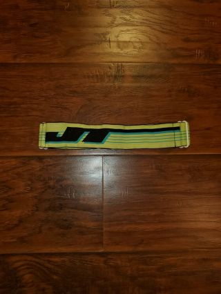 Rare Vintage Jt Paintball Mask Racing Goggle Strap Yellow 4 Line Green Gold Blue