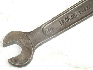Rare Vintage Bsa No 24 Toolkit Spanner Single Open Ended 3/8