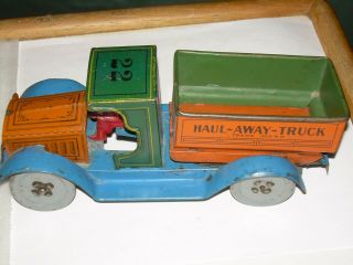 Vintage Ferdinard Strauss Rare 22 Tin Windup Toy Haul - Away - Truck,  8 " L