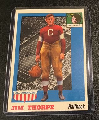Vintage Rare 1955 Jim Thorpe All - American Topps Collegiate Football Card