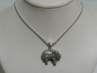 Designer Lagos Sterling Silver Rare Wonders Elephant Necklace