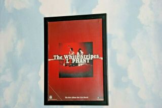 White Stripes Framed A4 Rare 2003 `elephant `album Band Art Poster
