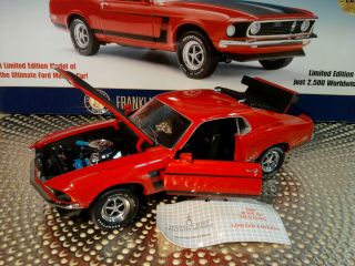 Franklin 1969 Mustang Boss 302.  1:24 In Boxes.  Rare Le.  Undisplayed