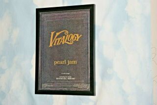 Pearl Jam Framed A4 Rare 1994 `vitalogy` Album Band Promo Art Poster