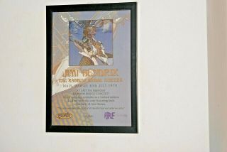Jimi Hendrix Framed A4 Rare `rainbow Concert 1970 ` Album Band Poster