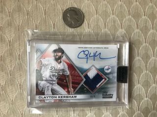 2020 Topps Industry Conference 1/1 Auto/patch Clayton Kershaw Dodgers Rare