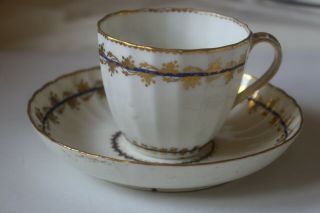 Rare Antique Crown Derby Matching Cup & Saucer Made 1782 - 85 - Pattern 110