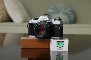 Rare Silver Minolta X - 700 Mps 35mm Slr Film Camera Body With 50mm 1.  4