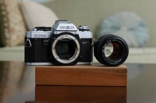 RARE SILVER Minolta X - 700 MPS 35mm SLR Film Camera Body with 50mm 1.  4 2