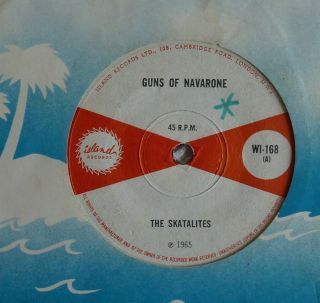 Rare & Ex - The Skatalites Guns Of Navarone W1/w1 1965 Island Uk 45 Vinyl