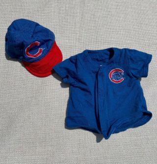 American Girl Doll Chicago Cubs Jersey And Cap Rare From Wrigley Field