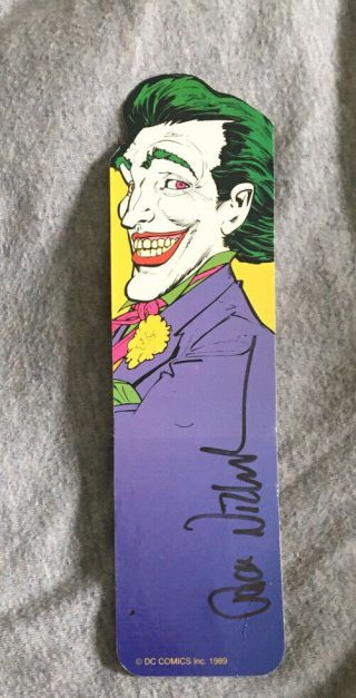 Jack Nicholson Batman Joker Hans Signed Autographed Bookmaker Rare W/coa