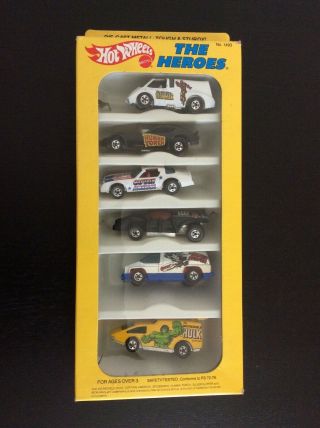 Hot Wheels Ultra Rare " The Heroes " 6 Pack Card