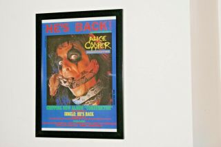 Alice Cooper Framed A4 Rare 1986 ` Constrictor` Album Poster