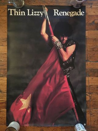 Rare Vintage Thin Lizzy - Renegade Promo Poster 1981 23 X 35