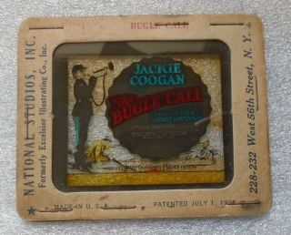 Rare Old Movie Theater Magic Lantern Slide Advertising Jackie Coogan Bugle Call