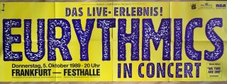 Eurythmics Very Large Banner Display Poster 67 X 24 Very Rare Annie Lennox