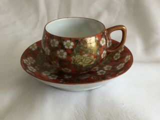 Vintage Japanese Fine Shell Porcelain Cup & Saucer,  1920’s.