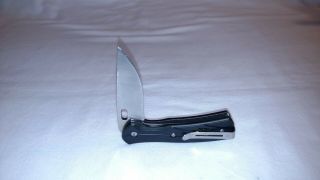 BUCK 340 SMALL VANTAGE SELECT KNIFE w/ RARE BLACK PAPERSTONE HANDLES - US MADE 3