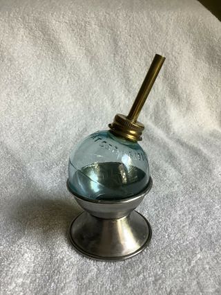 Small Antique Jewelers Alcohol Lamp Or Burner,  Sapphire Blue