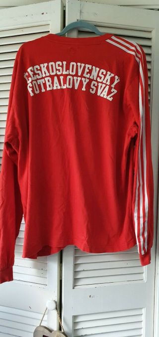 Vintage Adidas Ceskoslovensky Fotbalovy Svaz Czech Republic Soccer Shirt Rare