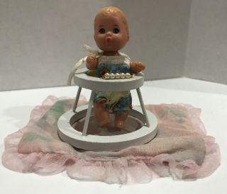Barbie Vintage Krissy Baby Doll With Walker And Blanket