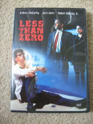 Rare Oop Less Than Zero Dvd Complete & Robert Downey Jr.  Rare Insert