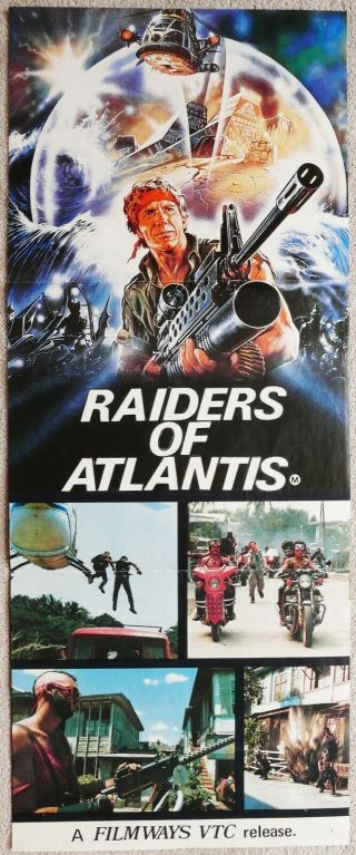 Raiders Of Atlantis 1983 Australian Cinema Daybill Movie Poster Rare