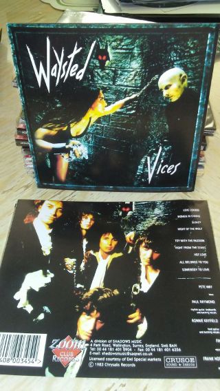 Waysted Cd - Vices - 1983 - Classic British Melodic Hard Rock - Rare