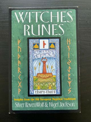 Witches Runes - Silver Ravenwolf Book And Deck - Extremely Rare