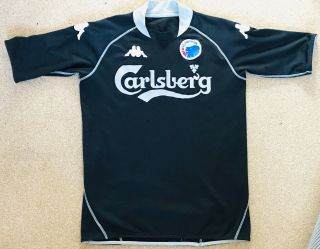 Fc Copenhagen Kobenhavn Kappa Football Shirt Vintage Mens Medium Black Rare