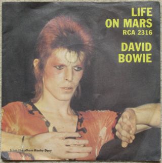 David Bowie - Life On Mars - Vinyl 1973 Rare Ps 7 " 45rpm Uk Rca Victor Ex/ex
