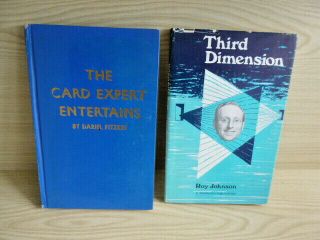2 Rare Magic Books - Card Expert Entertains (fitzkee),  Third Dimension (johnson
