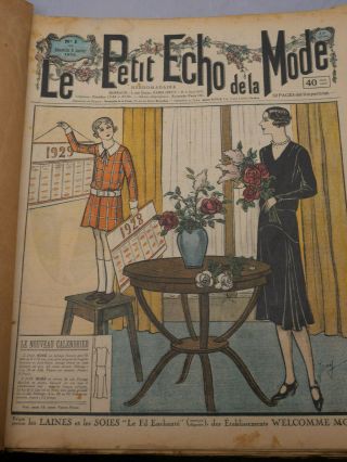 Very Art Deco Covers 1929 Le Petit Echo De La Mode - 52 Covers - Very Rare