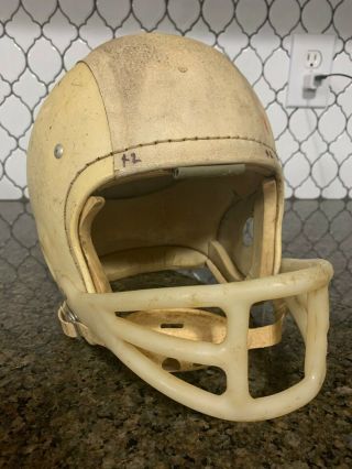 1960s Rare Vintage Rawlings Air - Flo 7430 Football Helmet With External Padding