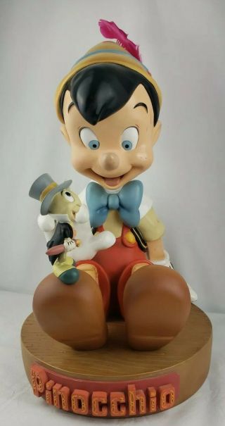 Disney Pinocchio And Jiminy Cricket Big Fig Rare Figure 24 Inches Tall