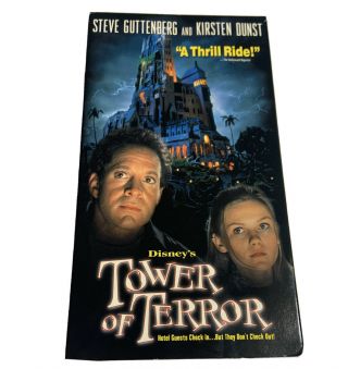 Rare Walt Disney Tower Of Terror Vhs Featuring Steve Guttenberg Kirsten Dunst