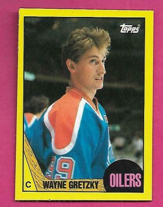 Rare 1987 - 88 Topps A Oilers Wayne Gretzky Box Bottom Card (inv D1431)